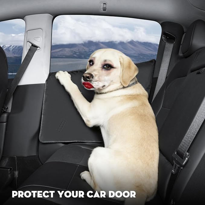 2PCS Dog Car Door Protector for Tesla Model Y & Model 3 (29.2'' x 21.5") | Vehicle Door Covers for Car/SUV/Truck Universal Size Waterproof Scratchproof Guards Your Car from Dog Scratching - Image 3