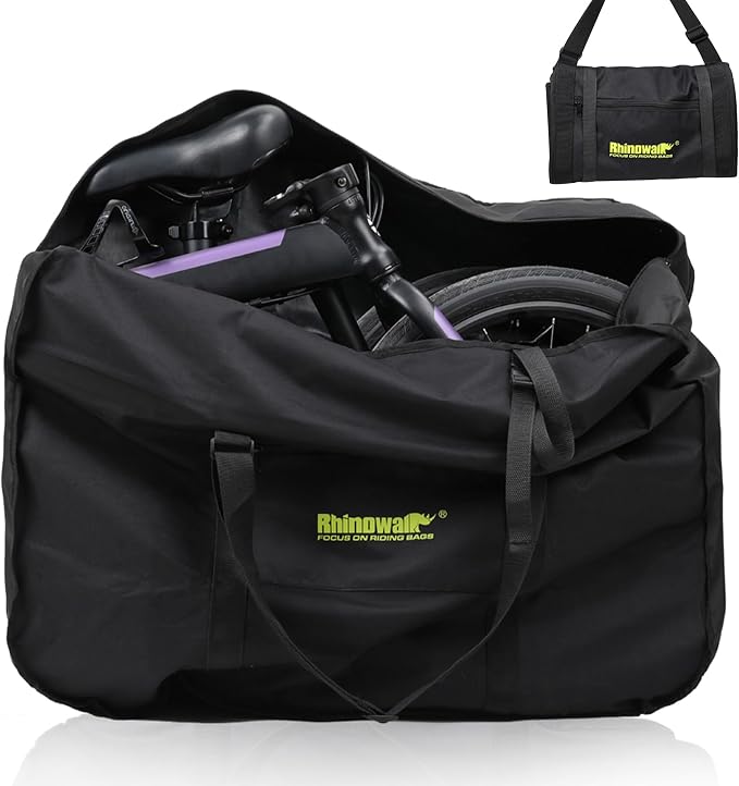 Rhinowalk 20/26inch Folding Bike Bag Waterproof Biycle Travel Case Carrying Case Outdoors Bike Transport Bag for Car Train Air Travel by Rhinowalk