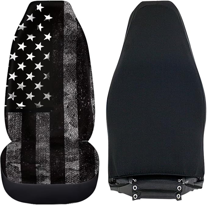Automotive Seat Covers American Flag Print Seat Cover for Front Seats Only Universal fit for Cars, SUVs, Trucks American Flag Car Accessories Seat Protector - Image 5