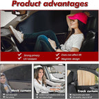 XCBYT Magnetic Side Window Sun Shade, 100% Blackout Privacy Sun Protection | 4-Pack 100% blackout privacy & UV cooling for camping & naps. Magnetic attach (iron frames only) for up to 33-inch windows - Image 3