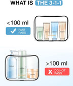 BAGSMART Clear Toiletry Bag 3-Pack TSA Approved Water-Repellent, Black | Carry on Travel Accessories Bag, Airport Airline Quart Size Bags for Women Men, Makeup Cosmetic Bag - Image 6