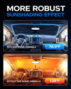2025 Windshield Sun Shade Frame with Thickened Fast Cooling, Emergency Window Breaker, 99% UV Blocking Protects Car from Sun and Heat Damage, Adjustable Bendable Design for SUV/Sedan/(59" L x 34" W) - Image 2
