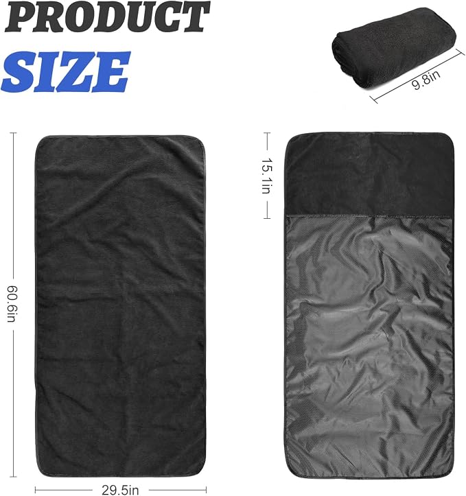 BOPUOVRE Car Front Seat Cover Waterproof Sweatproof Universal Fit | Fits All Cars Trucks Gym Sports Beach 3 Layer Non Slip Machine Wash Stain Protection Black 1 Piece - Image 3
