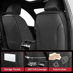 Fit Altima Car Seat Covers for Nissan Altima 2010-2024 2025 2026 - Upgraded Premium Waterproof & Breathable Leather, Airbag Compatible, All-Weather Seat Cushion Protector (Full Set,Black+Red) - Image 2