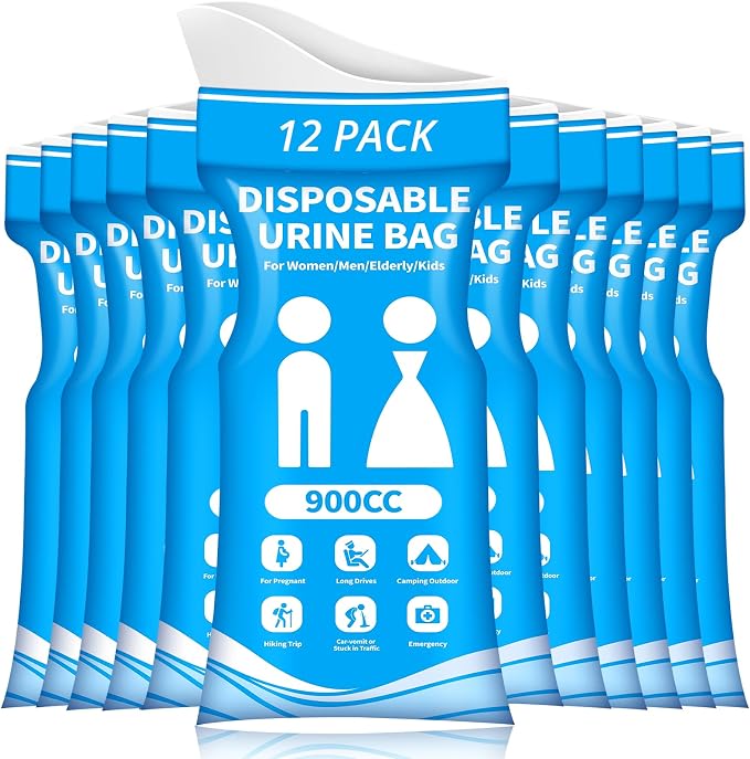 Disposable Urine Bag for Travel - 900ML Portable Pee Bags for Women Men 8/12/20/24/28 PCS Emergency Vomit Bags Urinal Toilet for Car Camping, Road Trip,Traffic Jam, Pregnant, Kid, Patient by HOKINETY