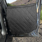 4Knines Heavy-Duty Car Door Protector for Dogs, Waterproof XL Black | 28"W x 30"L; set of two door guards with top and bottom attachment points for secure fit; installs in 60 seconds. by 4Knines