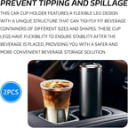 Car Cup Holder Expander, Adjustable Vehicle Energy Drink Holder Insert with Adaptive Clamping Arm Automotive Cups Holders Adapter for Car Slim Cans, Bottle Water Cups, Adhesive Drink Storage Rack - Image 6