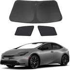 3PCS Car Window Shades Front Windshield Sun Shade Foldable Window Shade Custom Fit for Toyota Prius 2023-2026 Accessories Car Shades for Front Windows Anti-UV Rays Block Heat by FannycCargoCover