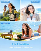 Ouddy Mode Hand Held Fan Rechargeable, Ice Cooling Travel Portable Fan | Up to 13Hrs Foldable Pocket Handheld Turbo Fans for Travel, Camping, Hiking, Beach, Office, Outdoor - Image 6