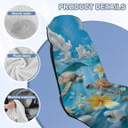 Horeset Sea Turtle & Plumeria Flower Ocean Car Seat Towel Cover – Absorbent Sand Proof Sweat Protector, Universal Fit for SUV Sedan Truck, Hawaii Beach Design - Image 8
