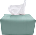 Carrotez Tissue Box Cover, [Refined] Modern PU Leather Rectangular Tissue Box Holder - Decorative Holder/Organizer for Bathroom Vanity Countertop, Night Stands, Office Desk 9.5"X5"X5" - Mint by Carrotez