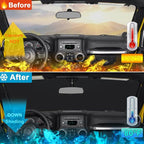 Windshield Sun Shade for Jeep Wrangler JK 2007-2018, Foldable Heat Shield with UV Protection, Custom Fit for 2/4 Door Models, Car Window Visor Accessories - Image 2