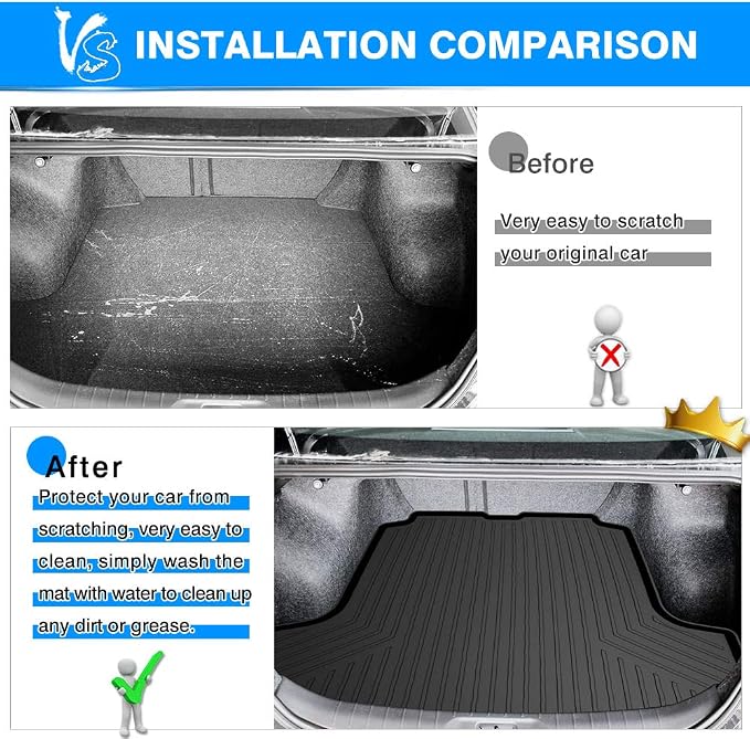 Powerty Trunk Mat for Nissan Altima Sedan 2019-2025 2026, All Weather TPE Cargo Mat Liner for Altima Rear Trunk - Image 4