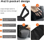 Car Seat Side Organizer, Front Seat Storage Hanging Bag Mesh Pocket Stuff Holder, Multi-Pocket Vehicle Storage Net Organizer for Drink Glasses Phone Wallet, Car Accessories - Image 3