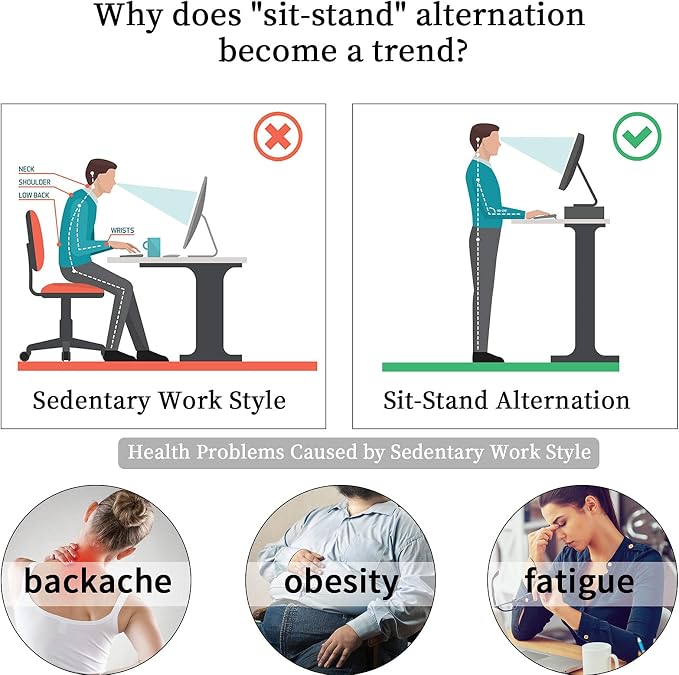 SIDUCAL Mobile Standing Desk, Portable Stand Up, Small Adjustable Converter with Wheels Home Office Workstation, Rolling Desk Laptop Cart for Standing or Sitting, Black - Image 9