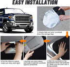 D-Lumina Windshield Sun Shade for 2014-2018 Chevy Silverado Crewcab Regularcab Extendedcab, Front Window Sunshade Sun Visor Protector Block UV Rays Heat, Foldable 2 Layers 210T Material - Image 5