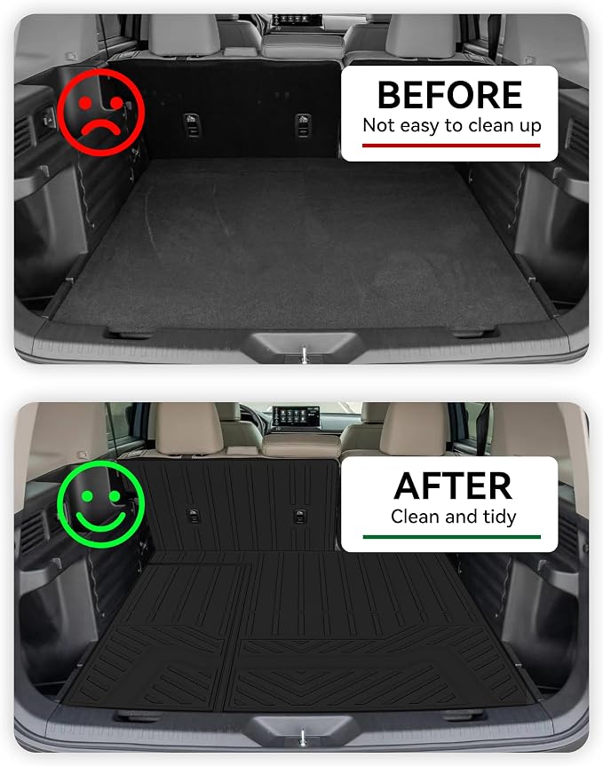Cargo Liner Compatible with 2026 Honda Passport Trunk Mat Cargo Mat Back Seat Cover Protector (Backrest Mats+Trunk Mat) - Image 3