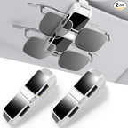 Dsycar 2 Pack Sunglasses Holder for Car, Double Holder Visor Sunglass Clip | One-Handed-Operation Easy Access Storage for Driving,Universal Fits Anti-Scratch Car Sun Visor Accessories by Dsycar