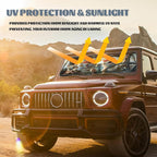Funny Cat Car Windshield Sun Shade Cute Driving Animals Heatshield Front Window Car Sun ​Shade Windshield Blocks UV Rays Sun Visor Protector for Car Sedan Truck SUV Accessories 59" L x 31.5" W - Image 5
