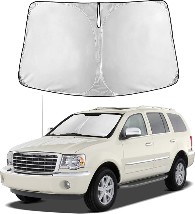 EcoNour Windshield Sunshade Compatible for Chrysler Aspen 2007-2009 | Sun Visor for Front Windshield & Window Sun Shade Cover, UV Heat Blocker & Protector, Car Accessories by EcoNour