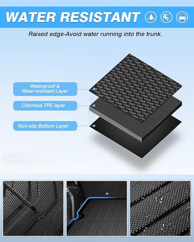 Powerty Cargo Mat for Volkswagen ID.4 2021-2026, All Weather TPE Cargo Mat Liner for ID.4 Upper Position Cargo Deck - Image 4