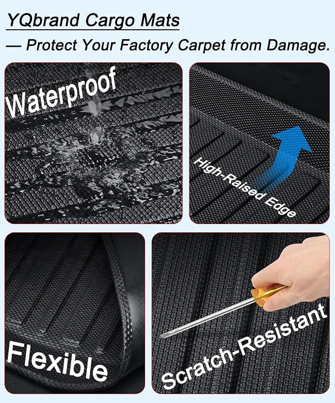 YQ Rear Cargo Liner for 2023-2026 Honda HR-V All Weather TPO Custom Fit | Fits 3rd Gen, 3D Laser Scan Custom Fit, High-Raised Lip, Waterproof Non-Slip Odorless Trunk Tray Accessory - Image 4