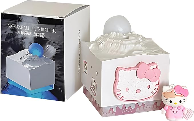 Cartoon Kitty Portable Small Humidifier, USB Personal Desktop Humidifier, suitable for cars, offices, bedrooms, ambient decoration, holiday gifts, ultra-quiet. (White) by leuaxmy