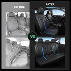 RIDEPOSH Custom Fit Seat Covers for Honda Civic 2022-2026 | Sedan EX 2022-2026, Sport 2025 2026, Faux Leather, 60/40 Split Rear, Rear Armrest, Waterproof, Airbag Compatible, Full Set - Image 6