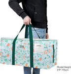 BALEINE Extra Large Storage Tote with Zippers & Carrying Handles, Heavy-Duty Oxford Fabric Moving Bags for Laundry, Space Saving, Storage, Spring Stroll - Image 6