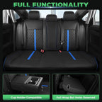 RIDEPOSH Custom Fit Seat Covers for Honda Civic 2022-2026 | Sedan EX 2022-2026, Sport 2025 2026, Faux Leather, 60/40 Split Rear, Rear Armrest, Waterproof, Airbag Compatible, Full Set - Image 5