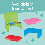 Hearthsong Foldable Lap Desk for Kids with Storage - Ideal Floor Desk for Drawing, Studying, Portable Folding Travel Lap Table, Versatile Bed Desk & Lap Tray (Blue-V2) - Image 8