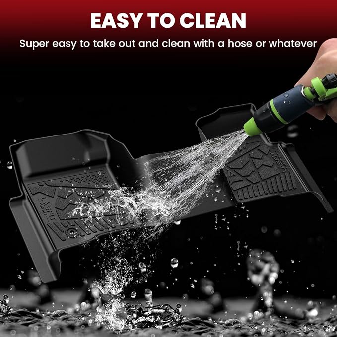 LASFIT Mats for Ford F-150 2011-2014 SuperCrew, Carpet Floor, Bench Seat | All Weather TPE Protector Custom fit Truck Liners for F150 Crew Cab, Durable Anti-Slip Easy to Clean, 1st & 2nd Row - Image 7