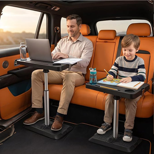Car Desk for Laptop, Adjustable Car Seat Tray Table for Seat Food Eating, Essentials Laptop Stand for Long Trips by Unknown