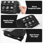 1000D Polyester Car Sun Visor Organizer with Sunglasses Holder | Tactical Organizer, MOLLE Panel, Universal, Mesh Pouch + Pen Slots + Zipper Pockets, Heavy Duty, Esay Installation - Image 7