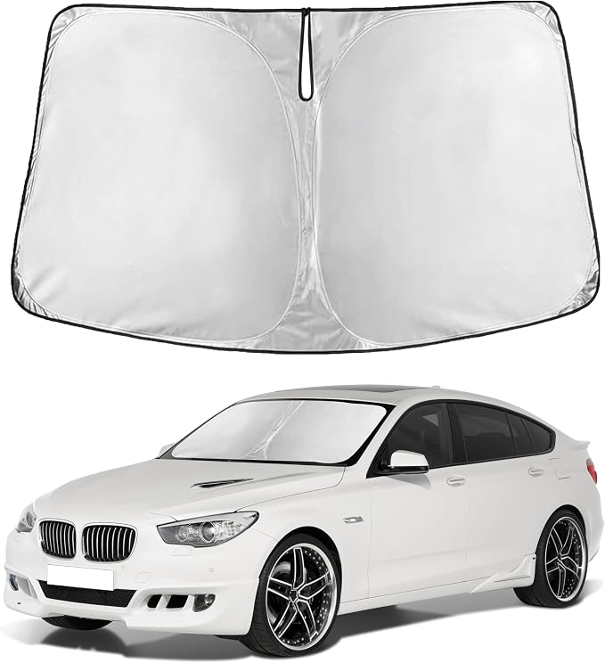 EcoNour Windshield Sunshade Compatible for BMW 5 Series 1990-2008 2009 2010 | Sun Visor for Front Windshield & Window Sun Shade Cover, UV Heat Blocker & Protector, Car Accessories by EcoNour