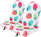 Sweat Towel Car Seat Cover Protector Front Seats for Gym Workout, Running, Swimming, Beach and Hiking, Waterproof Universal Seat Cover for Car, Trucks, Van & SUV (1, Strawberry, Front) by Unknown