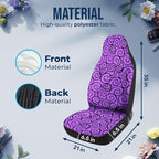 GENANY Fantasy Fruit Emblems Car Seat Covers, 2-Piece Front Seat Set | 2-piece polyester front seat cover set, each 49.5 x 19.6 inches, with adjustable straps and hooks - Image 4