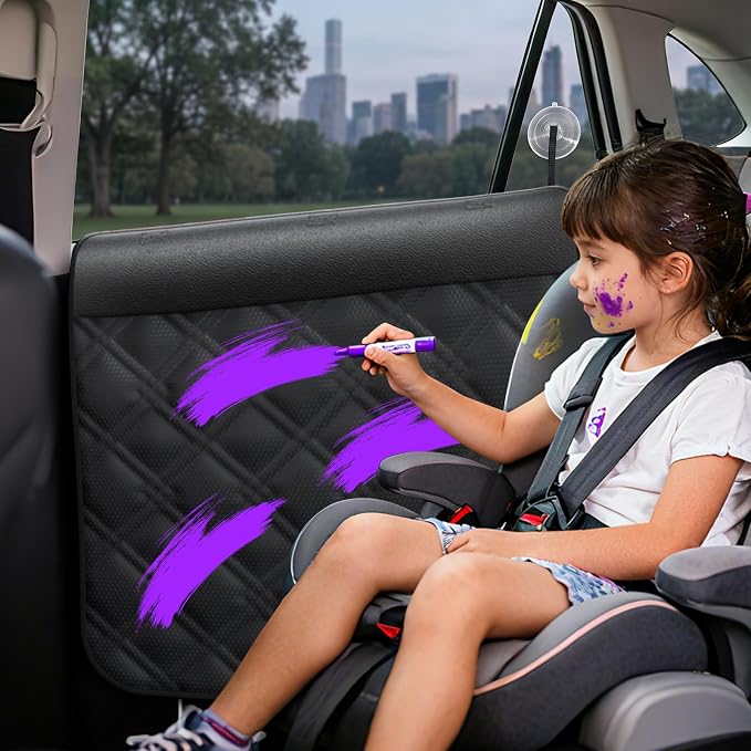 Surfcabin Dog Car Door Protector for Sedans & Small SUVs with Small Windows | Thickened Waterproof Fabric, 20% Larger Design, 2 Packs Full Door Panel Covers, Protects Doors from Dog Scratching - Image 5