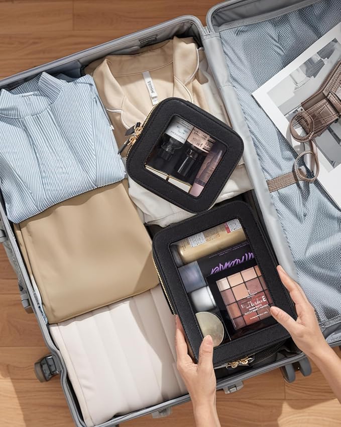 Clear Mahjong Tile Bag, Makeup Bag Set Travel Makeup Case Clear Cosmetic Travel Bag Small Makeup Organizer Mini Make Up Pouch for Purse Waterproof Toiletry Bag Portable Car Essentials Car Organizer - Image 7