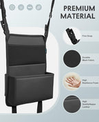 FLORICH Car Organizer Storage Between Seats, Premium Leather Car Mesh Organizer with Waterproof Cup Holder, Car Hanging Storage Bag Pocket Between Seats - Image 5