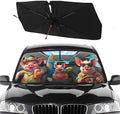 Socira Funny Pig Car Windshield Sunshade Umbrella Foldable Umbrella | Sun Shade Windshield Cover Cute Pig Sunshade Car Accessories Blocks Uv Rays Keeps Cool (57" X 30") by Socira