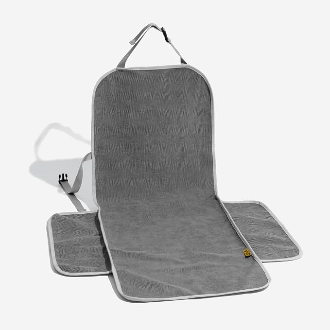 FUNNY FUZZY Dog Car Seat Cover for Front Seat, Dog Seat Cove Waterproof, Scratchproof Non-Slip Car Seat Protector, Universal Fit Most Cars, SUVs, Trucks, Grey - Image 8
