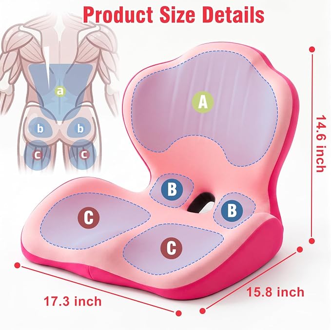 Car Seat Cushion Office Chair Cushion with Lumbar Support Pillow | Ergonomic Seat Cushion for Relieve Sciatica & Tailbone Pain, Ideal for Car Driving Truck Office Chairs Wheelchairs Home Use - Image 8