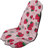 SEANATIVE Sports Towel Seat Covers for Cars - Quick-Dry Sweat Towels for Gym, Hiking & Beach with Anti-Scratch Design (Machine Washable, Universal Fit), Red Strawberry Pattern by SEANATIVE