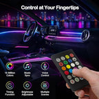 Car LED Strip Lights, Interior Acrylic LED Lights for Car with Dynamic Rainbow Dream Color Chasing, Ambient Lighting Kits Music Sync (6 in 1(4 * 29.5"+43.3"+14.5")) - Image 5
