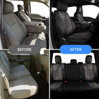 EKR F150 Seat Covers Custom Fit for (4 Door,SuperCrew) Ford F-150 Lariat 2021 2022 2023 2024 2025 2026 & F-150 (Lightning) Lariat 2022-2025 -Faux Leather(Black/Woodland Camo) - Image 6