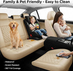 Fit for Tacoma Seat Covers Compatible with Toyota Tacoma 3rd gen 2016-2023 - Waterproof Breathable Leather Automotive Seat Cushions Protector,Airbag Compatible,Full Set 5 Seats(Beige) - Image 3