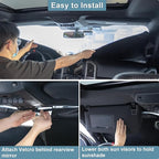 Premium Windshield Sun Shade for 2019-2025 2026 Dodge RAM 1500, Reflective 310T Material Front Window Sun Visor Blocks UV Rays Foldable Sunshade - Image 7