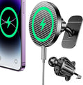 Coolpow Magsafe Car Mount Charger, Magnetic Wireless Car Charger for iPhone | Magsafe Car Charger Magnetic Phone Holders for Your Car Accessories Car Phone Holder Mount for iPhone 17 16 15 (Carbon Fiber) by Coolpow