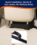 Large Car Tissue Holder PU Leather Organizer with 2 Mesh Pockets | Rectangle Tissue Box Cover for Headrest, Backseat & Armrest, Smooth-Pull Metal Opening Fits 120-160 Count Napkins - Image 9
